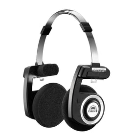 okcsc classic on-ear headphones front view, retro style for daily listening