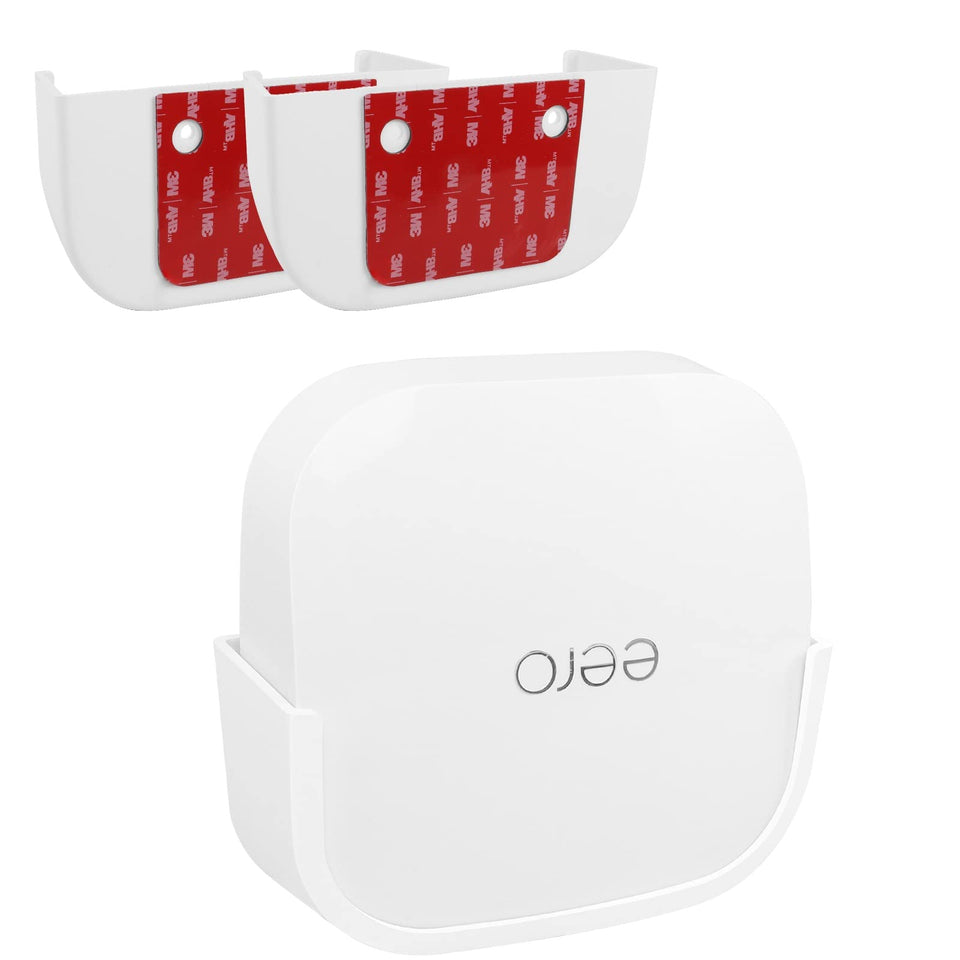 OkeMeeo front view holding eero Pro 6E for tidy mount and better signal