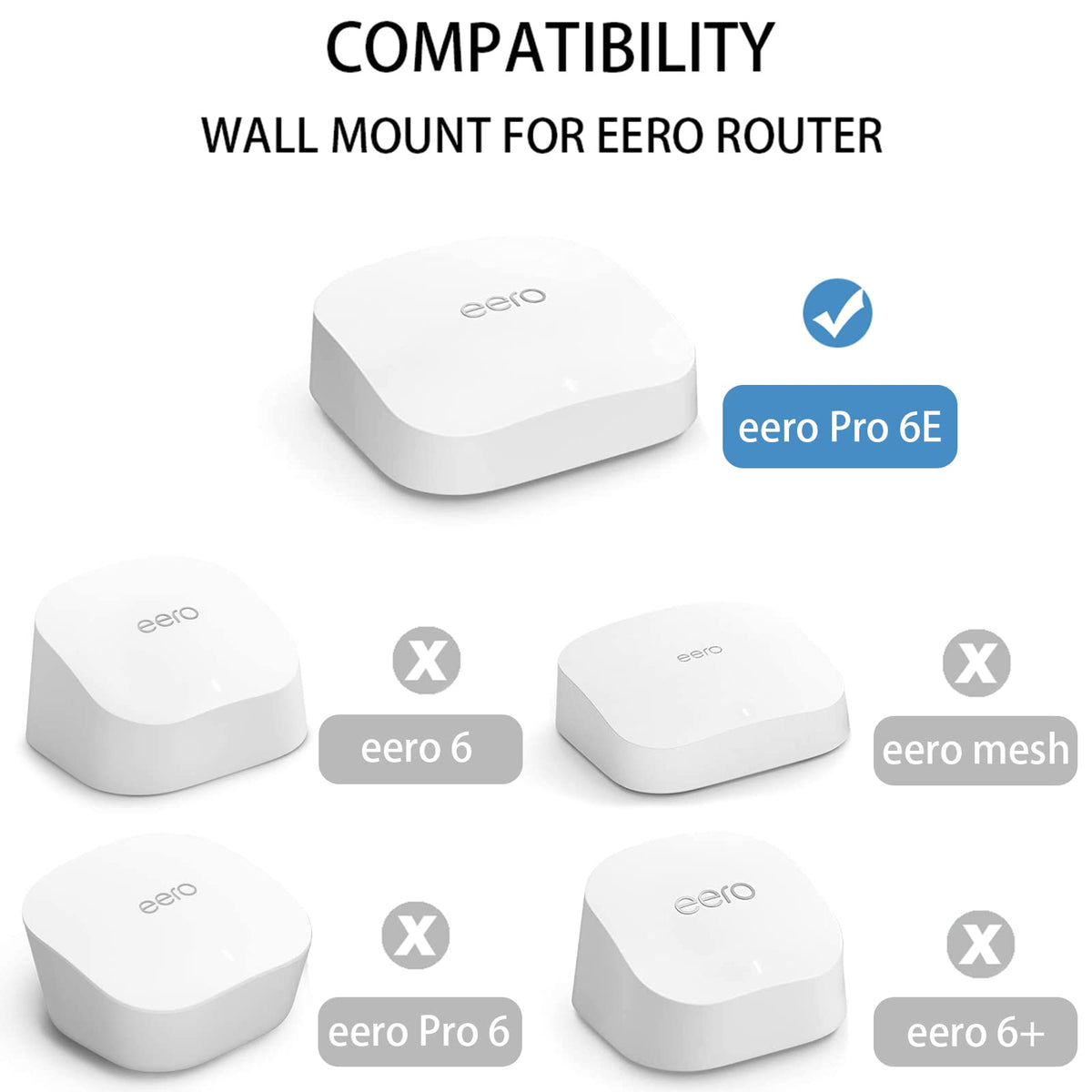 OkeMeeo side profile showing eero Pro 6E secure vertical placement benefit