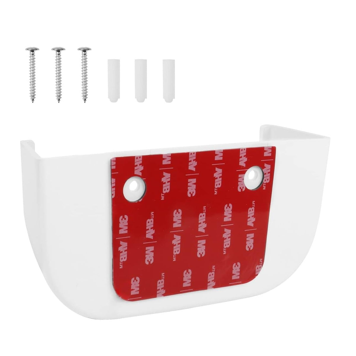 OkeMeeo eero Pro 6E wall mount adhesive close-up highlighting strong, neat mounting.