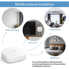 OkeMeeo eero Pro 6 mounted near ceiling improves placement