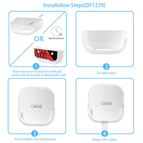 OkeMeeo eero7 behind-TV placement offers discreet router position.