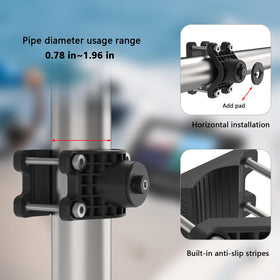 OkeMeeo adjustable pole-mount bracket enables a precise fit on various poles