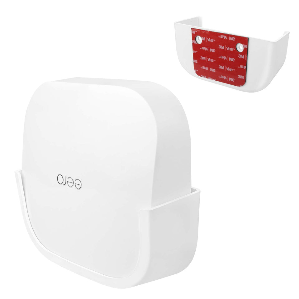 OkeMeeo screwless wall mount for eero Pro 6, drill-free installation.