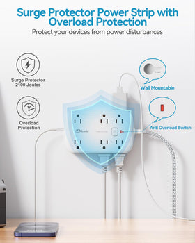 okleeic braided 5ft cord and plug, durable flexible wiring benefit