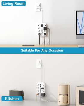 okleeic flat plug close-up highlighting low-profile design that saves space