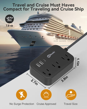 okleeic 5ft braided cord offering reliable reach in dorms and hotels