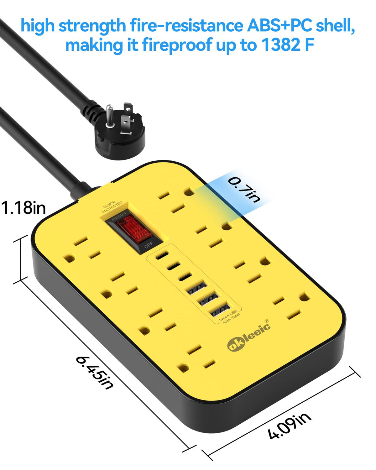 okleeic in use on garage workbench with power tools showing reliable high-wattage power.