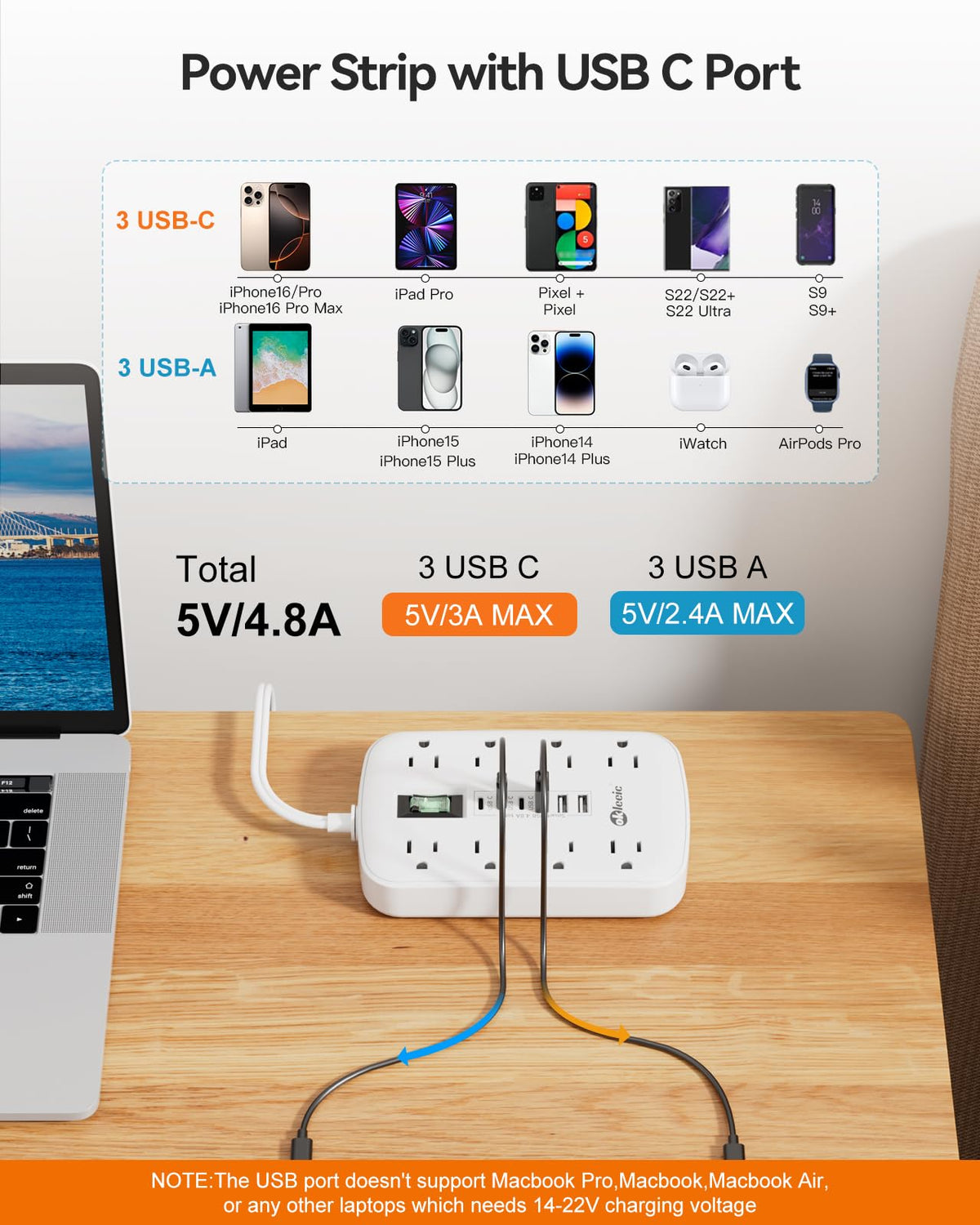 okleeic mounted on a wall with secure screws to save desk space