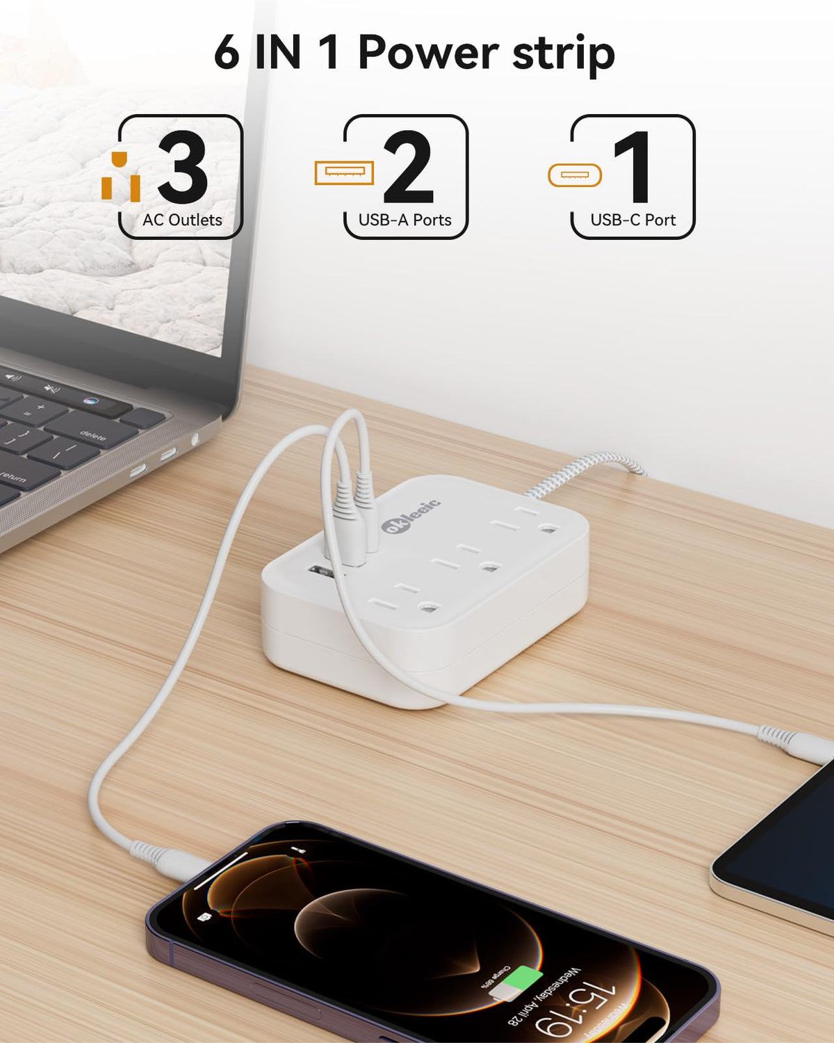 Okleeic PD20W USB-C hub offering three ports for cruise or dorm use.