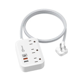 Okleeic PD20W USB-C travel power strip front view powering devices with fast charging.