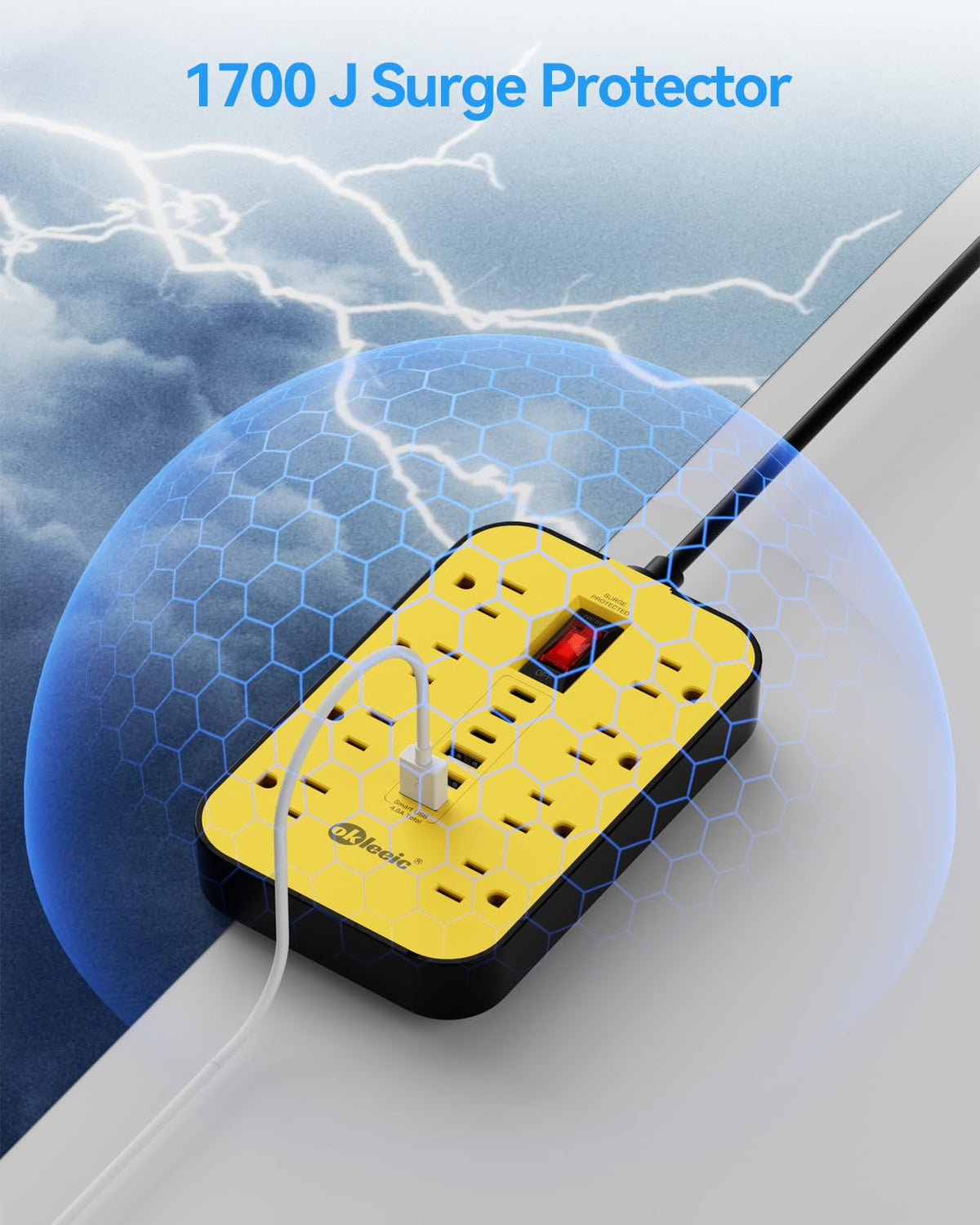 okleeic side profile with mounting holes showing secure wall installation benefit.