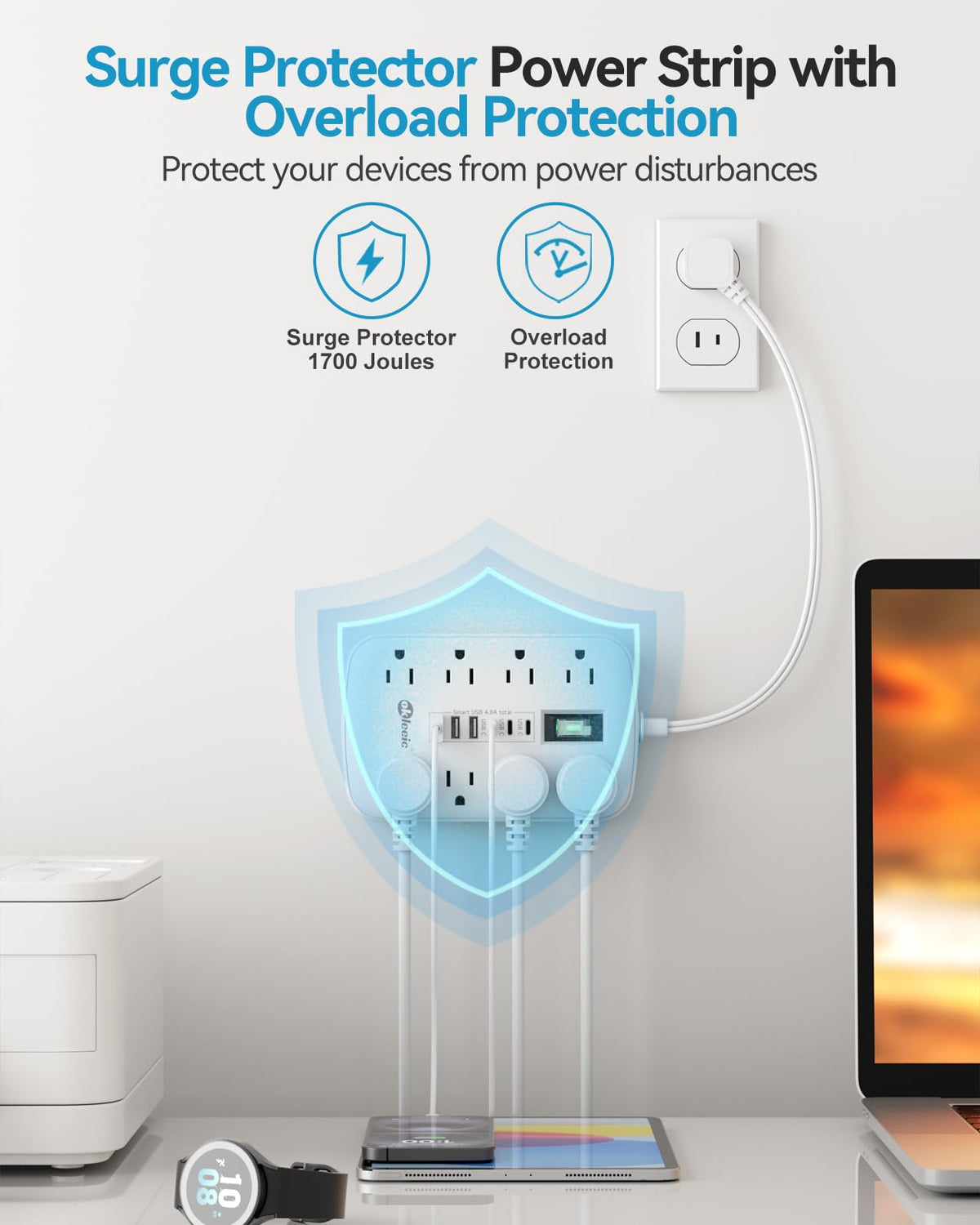 okleeic next to smartphone for scale showing compact footprint and portability