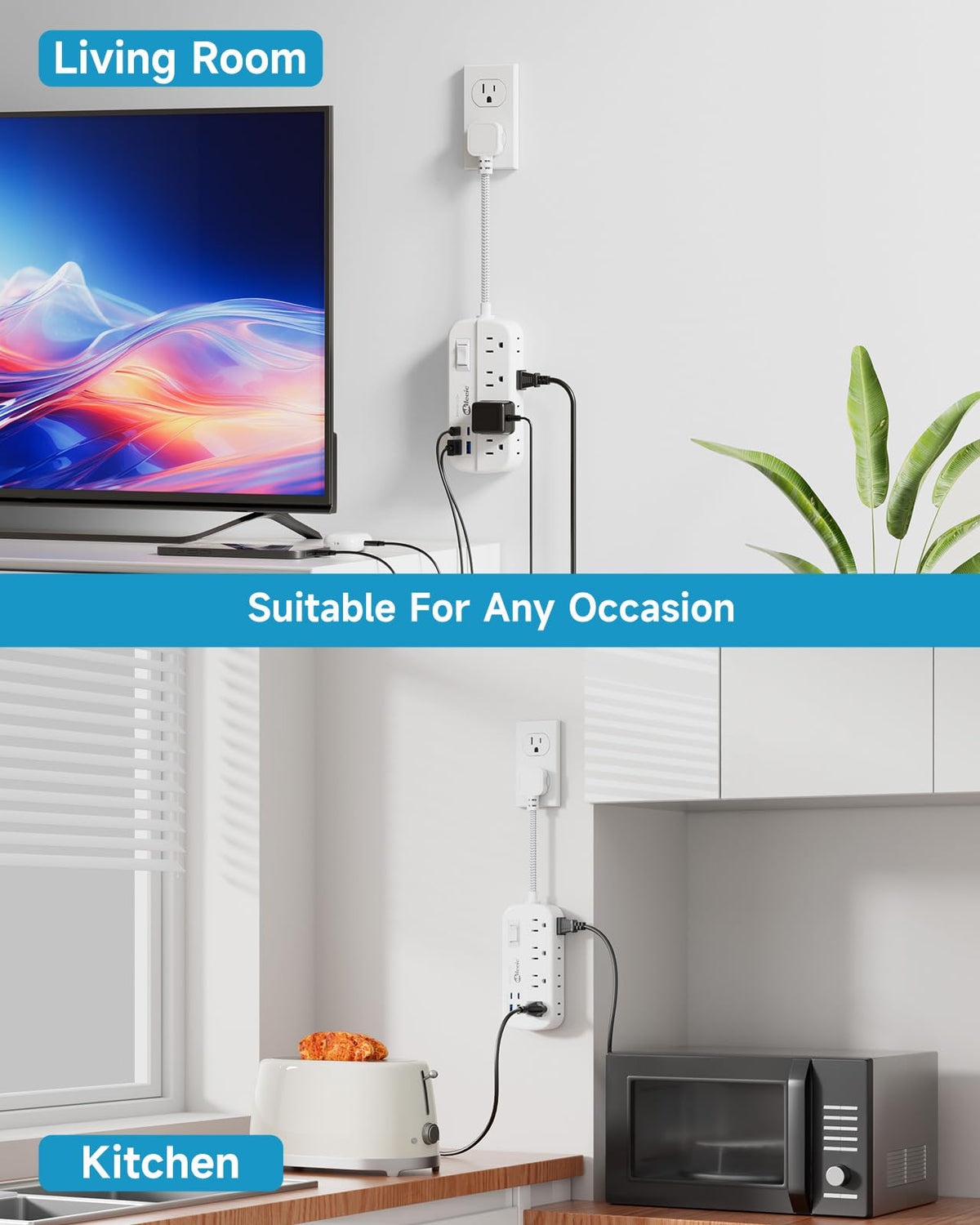 Okleeic surge protection up to 1080J safeguards electronics