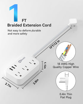 Okleeic ultra-thin plug design saves space behind furniture