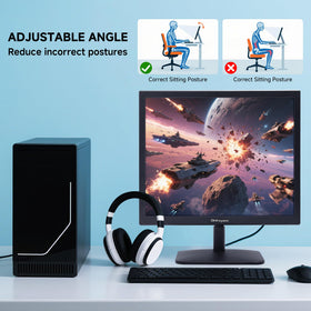 OkVrxyztnl monitor 75 Hz refresh aids smooth scrolling and navigation.