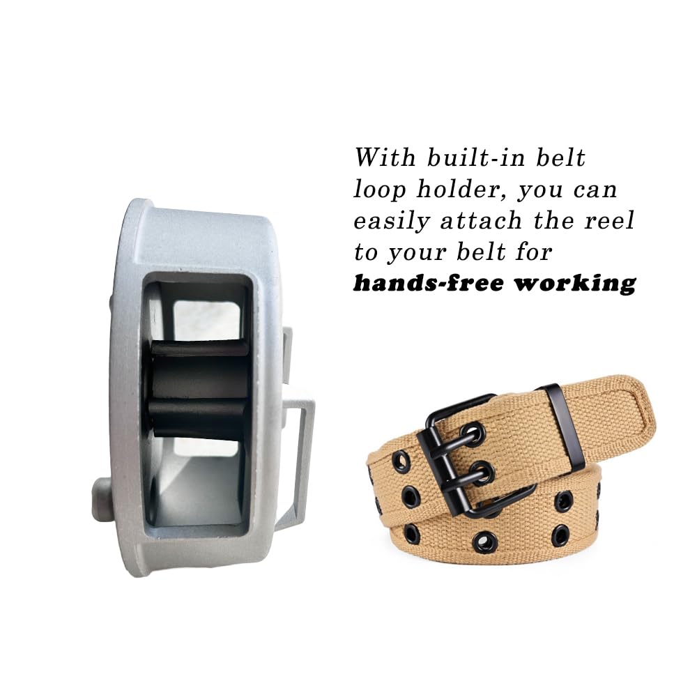 Olamochi reel holds 12-18 gauge wire coils for quick access.