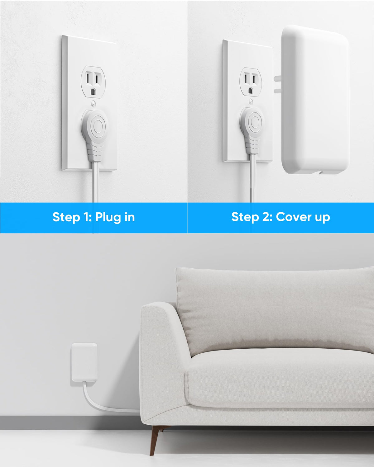 olcorife flat cord laid out showing 5 ft length, flexible placement benefit