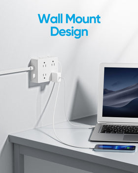 Olcorife ultra-thin flat plug hidden behind furniture for space saving