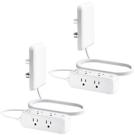 olcorife front view of flat extension cord showing compact design and neat organization