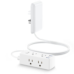 olcorife front view showing six outlets and three USBs for versatile charging