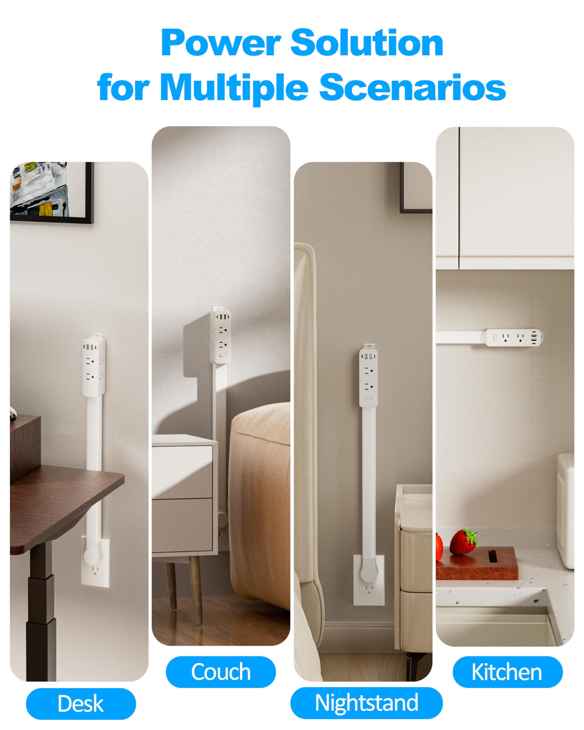Two-pack Olcorife power strip for versatile room-to-room charging.