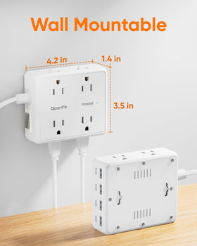 Olcorife wall-mount ready option supports a clean desk arrangement