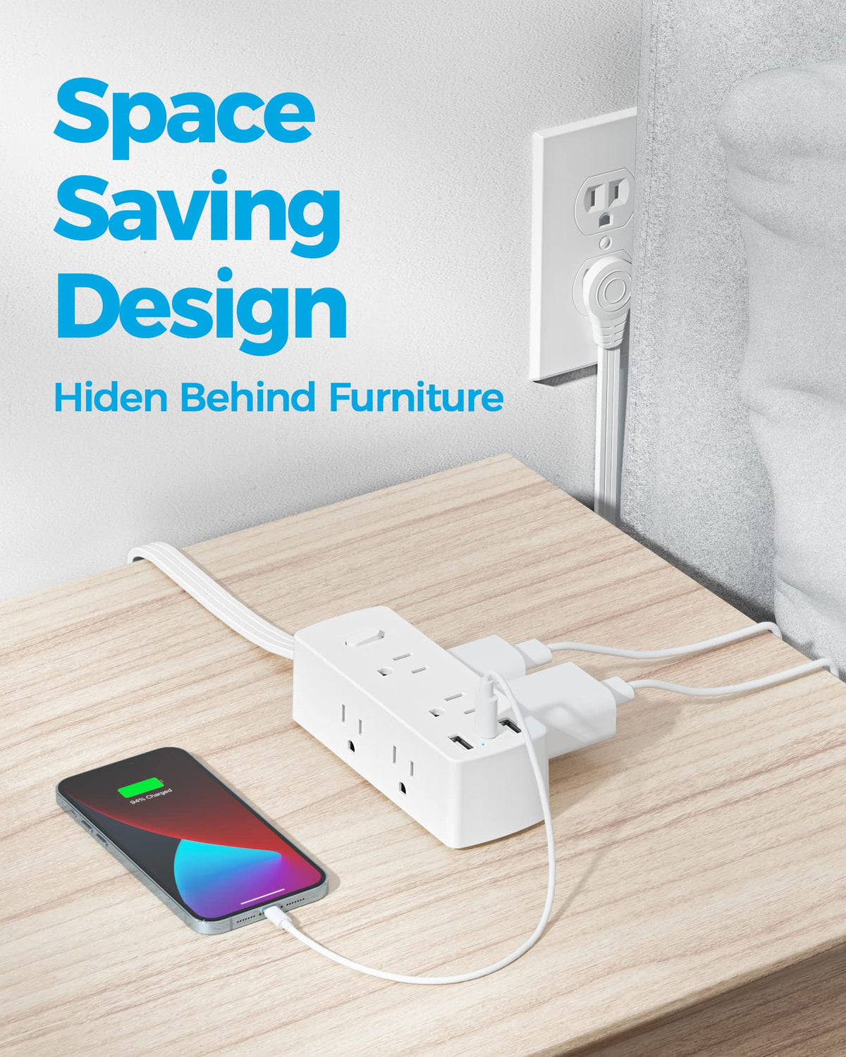 Olcorife wall-mount holes enable easy, tidy installation.