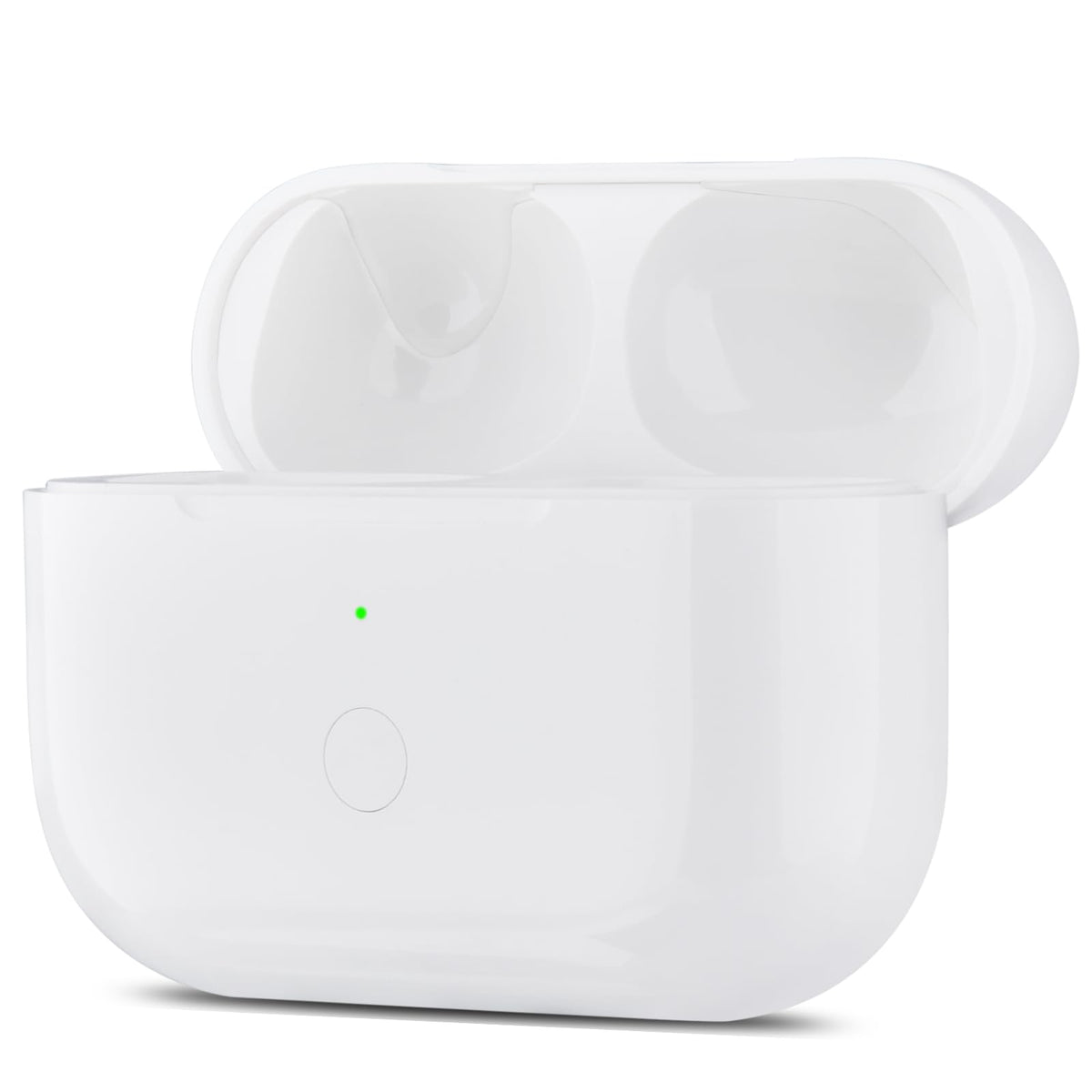 OLEBAND front view showing clean white finish and pairing button, easy setup benefit