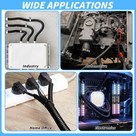 Oleitodh cable tape and accessories securing loom ends for neat finishes
