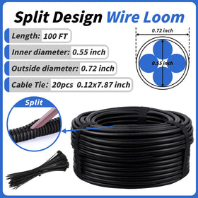 Oleitodh split detail close-up showing easy wire insertion and quick access