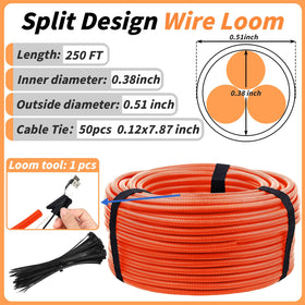 Oleitodh split detail close-up showing longitudinal slit and easy wire insertion for faster maintenance