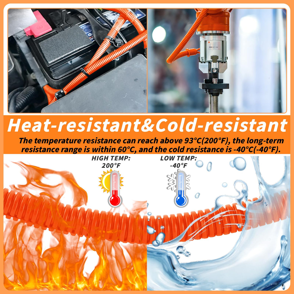 Oleitodh installed in an engine bay protecting wires from heat and abrasion for safer vehicle runs