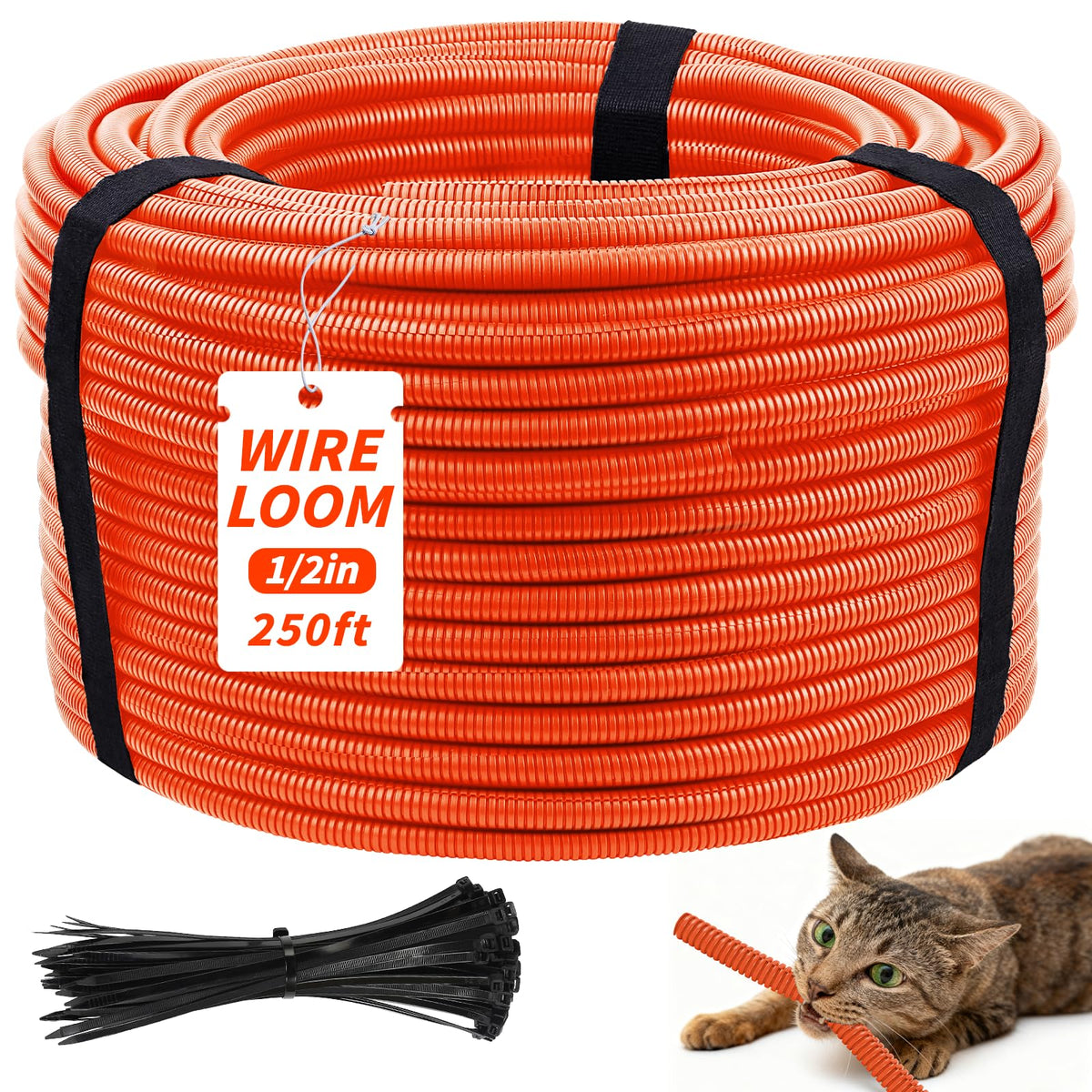 Oleitodh front packaging showing orange 250ft roll and included accessories for immediate project start