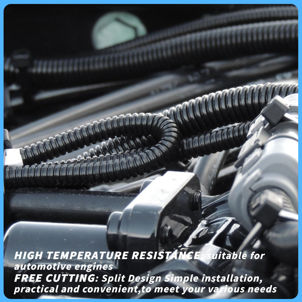 Oleitodh installed in an engine bay reducing abrasion and streamlining wiring