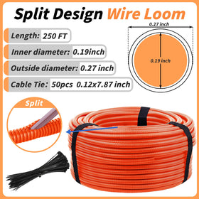 Oleitodh 1/4-inch diameter wire protector tubing for quick wire insertion
