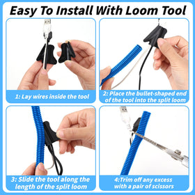 Oleitodh installed on vehicle wiring harness protecting cables from abrasion and heat