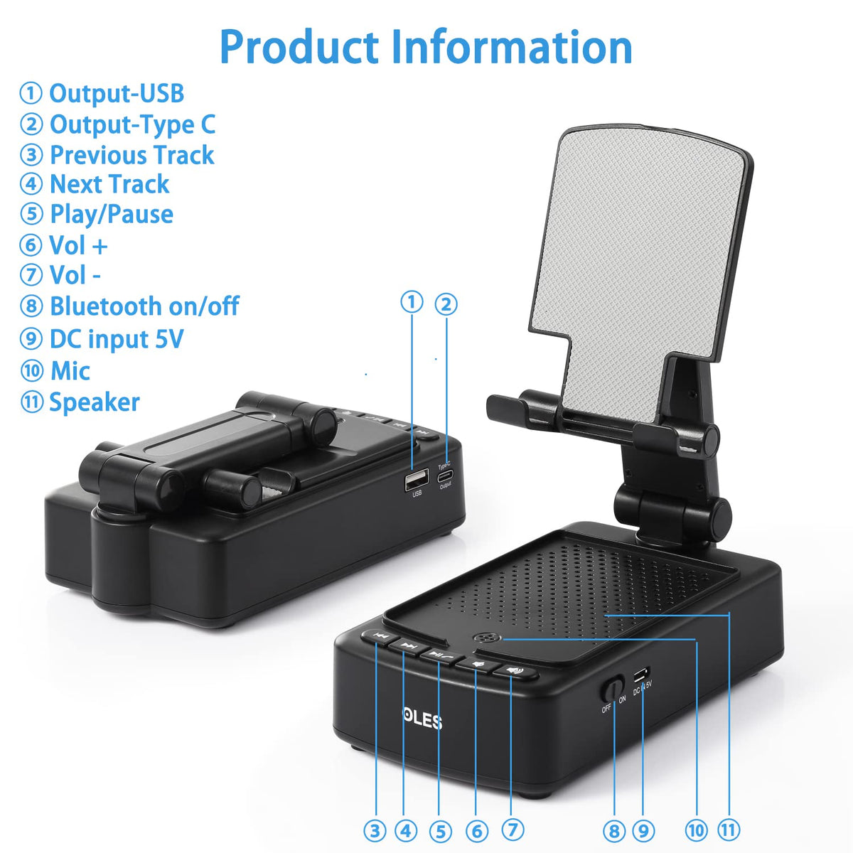 OLES anti-skid silicone pad protects devices from scratches.