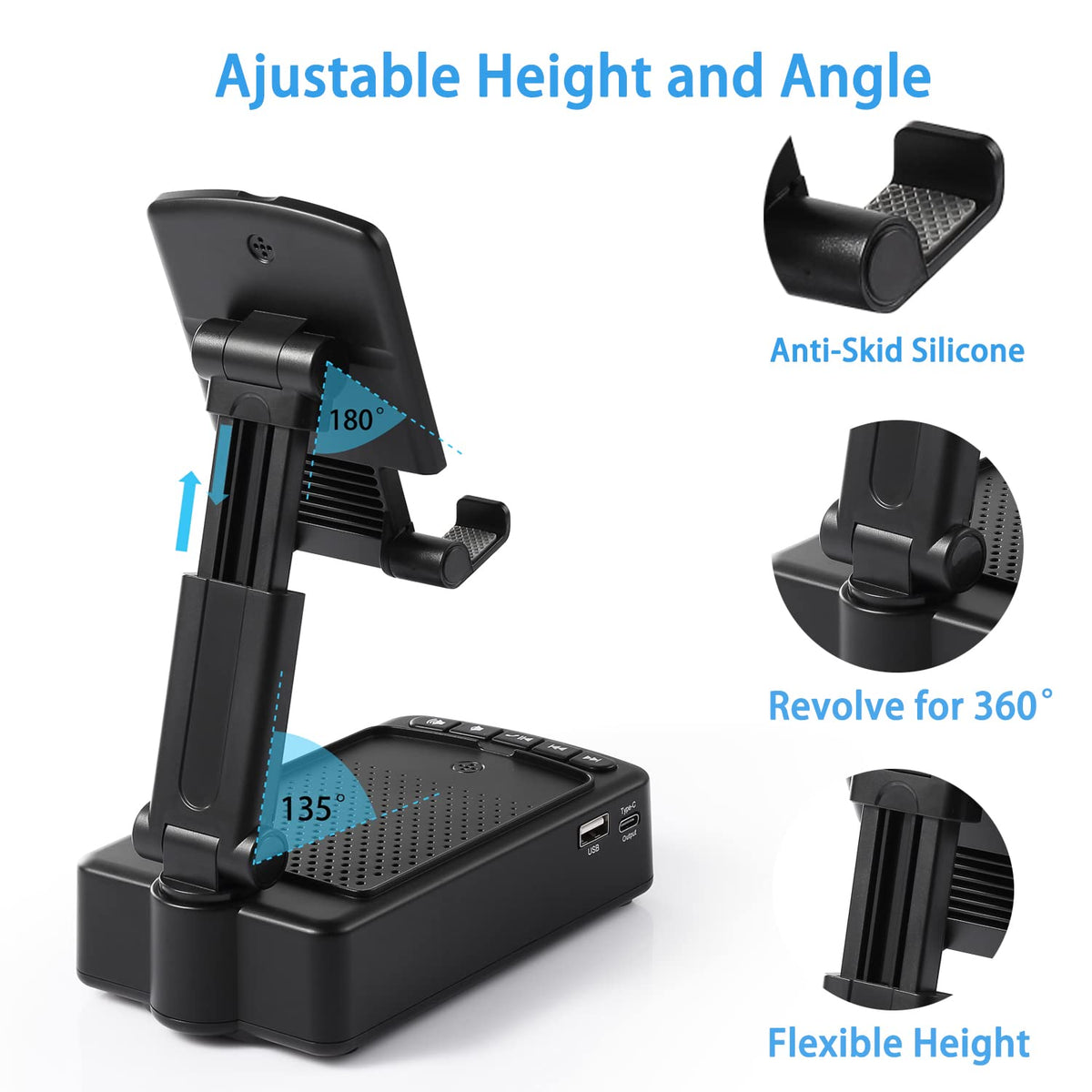 OLES universal compatibility supports smartphones and tablets 4-10 inches.
