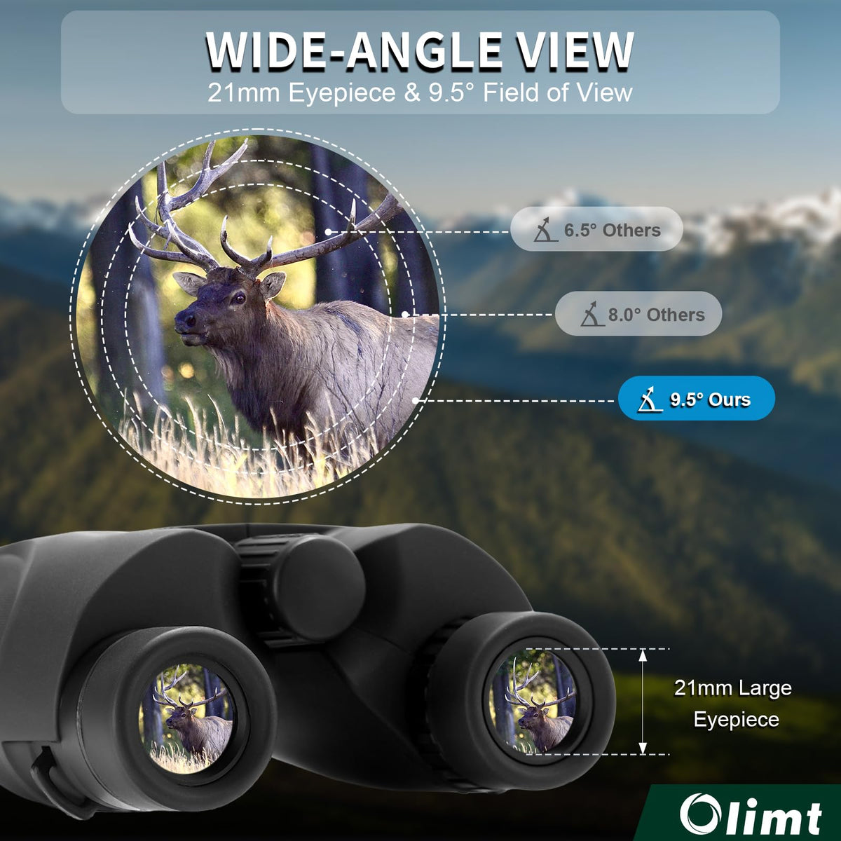 OLIMT 6x25 compact binoculars portable for travel and everyday use