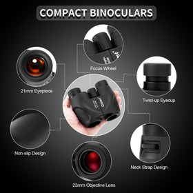 OLIMT 6x25 binoculars side grip for secure handling in outdoor adventures