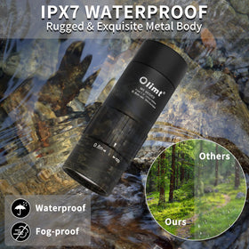 OLIMT rugged IPX7 waterproof body stands up to rain.