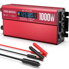 OLTEANP 1000W inverter with LCD display for real-time voltage monitoring on the road