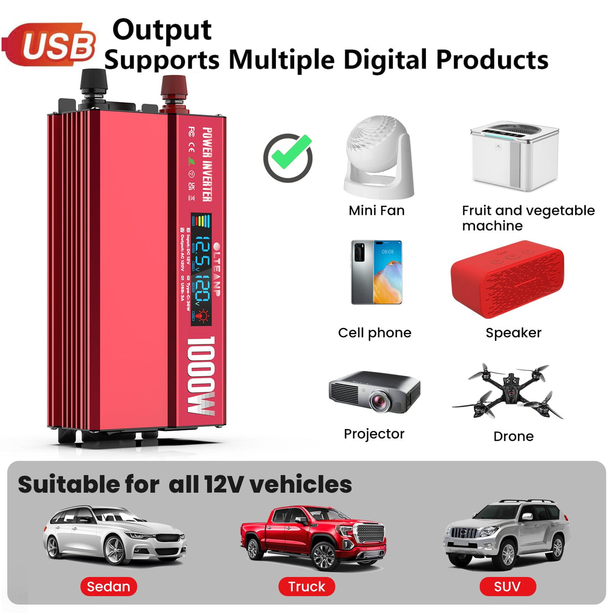 OLTEANP 12V DC to 110V/120V AC conversion for on-site power