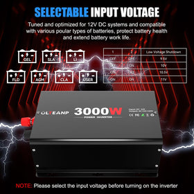 OLTEANP inverter in use on a camper for off-grid power