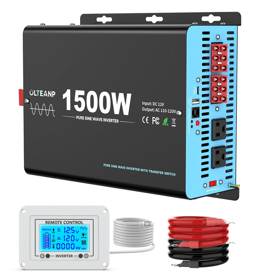 OLTEANP inverter front view for RVs and off-grid power.