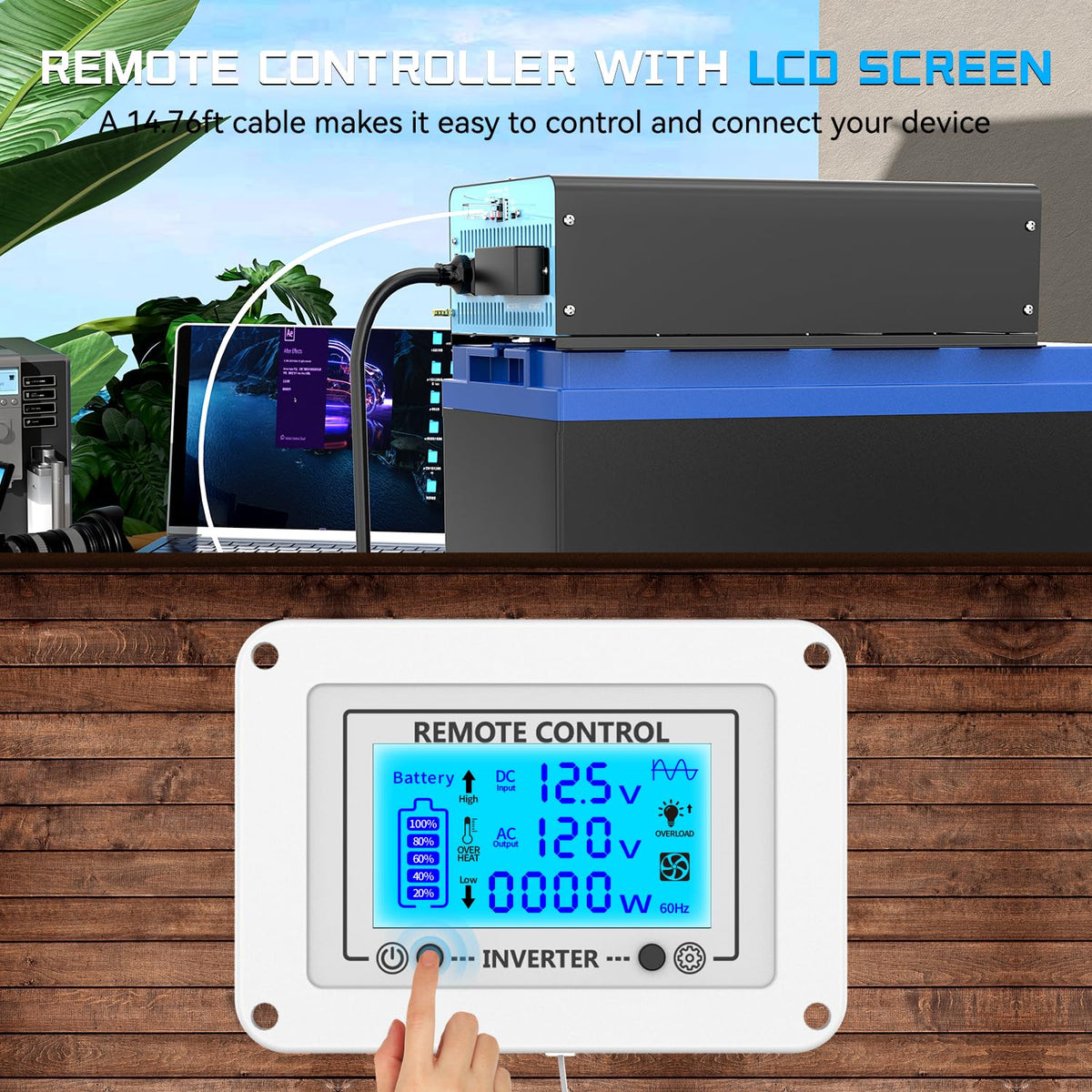 OLTEANP remote LCD monitor for easy status checks on the go.