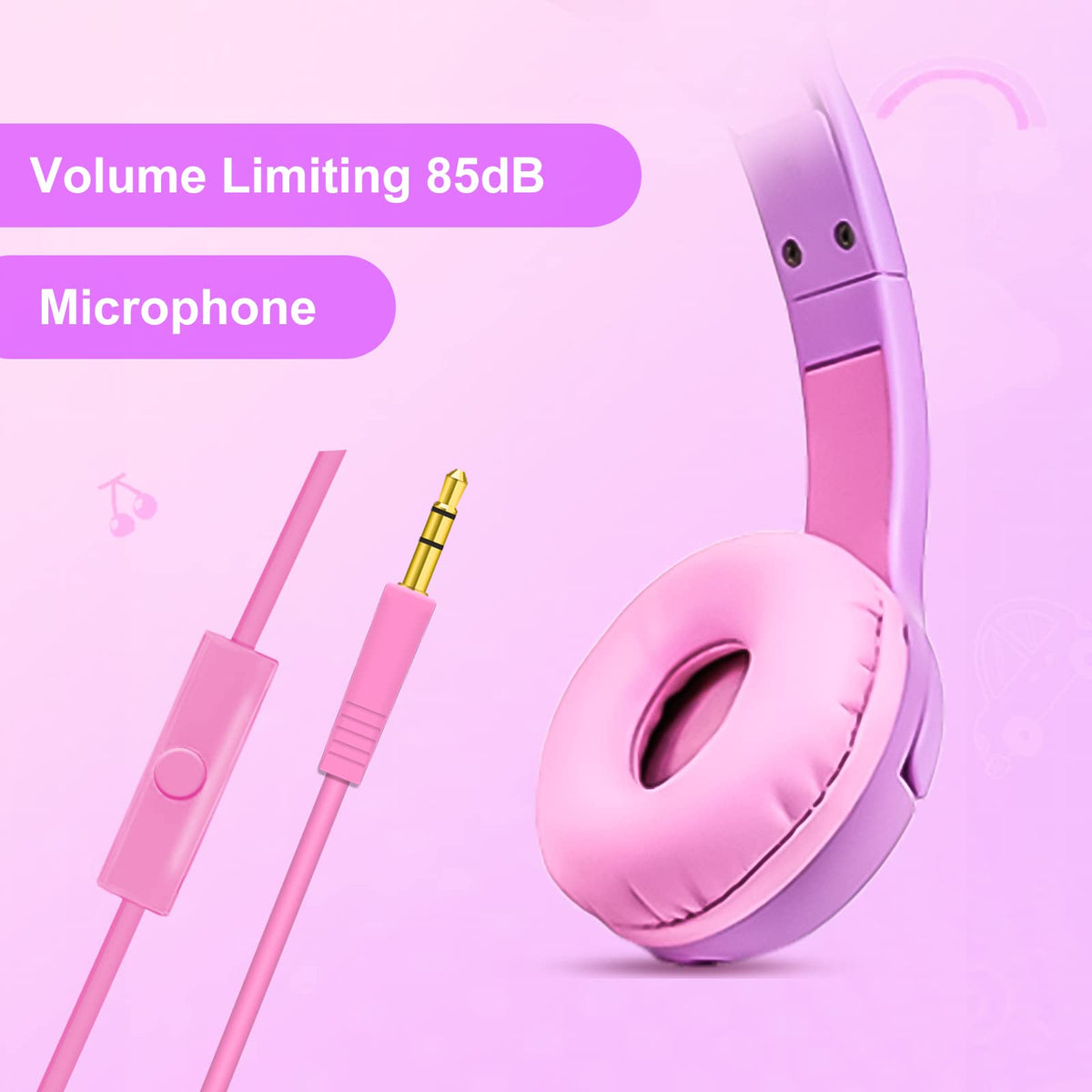 Olyre 85dB volume-limiting headphones protect hearing while using tablets and devices