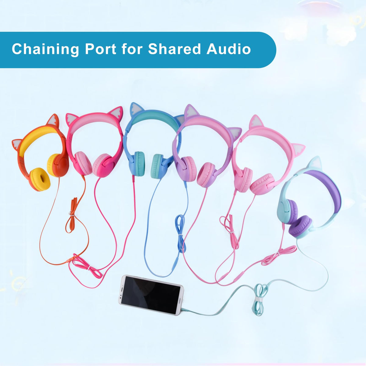 Olyre Kids Headphones travel-compact foldable design for easy packing