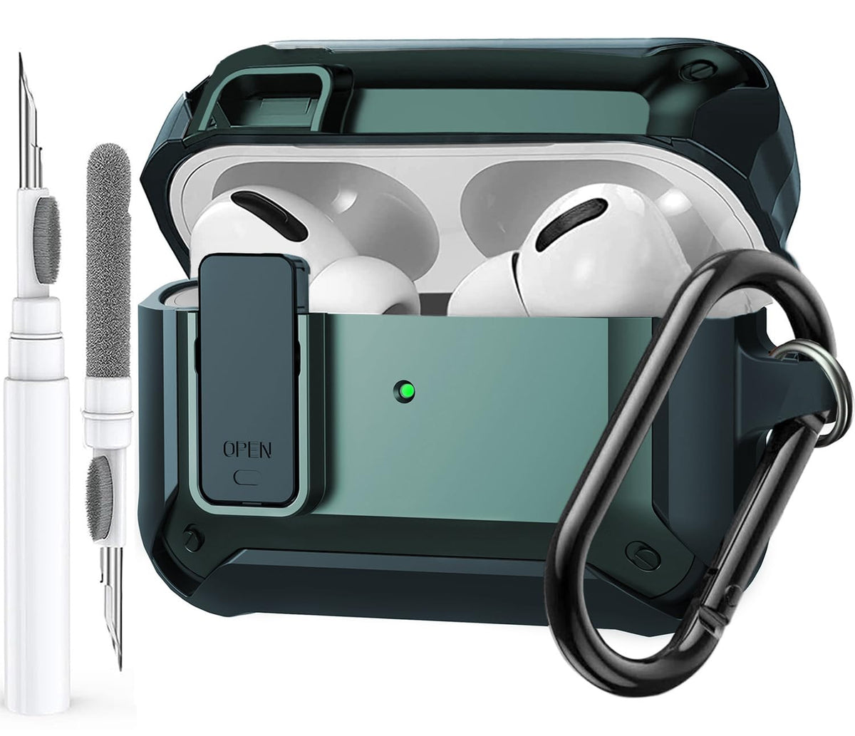 Olytop AirPods Pro Armor Case front view showing rugged protection